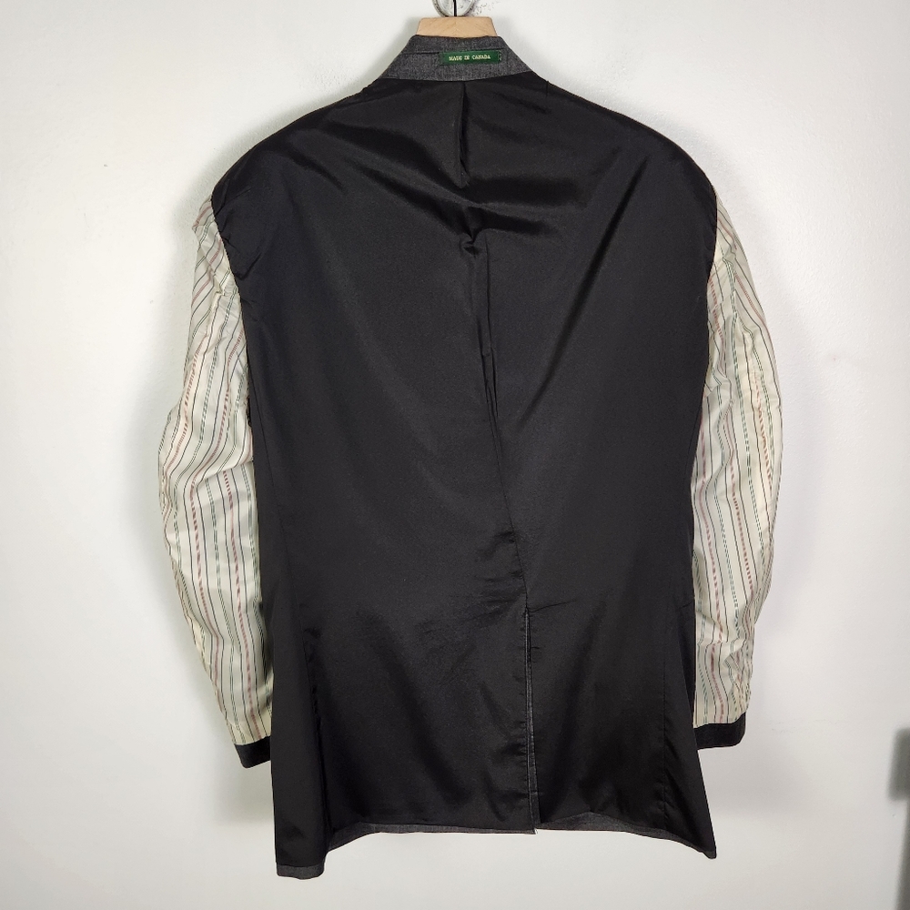 EUC LRL Ralph Lauren Charcoal‎ Gray Single Breasted Suit Jacket Size 42R #677 - Picture 11 of 12